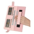 thumbnail image 5 of Case for iPad Pro 12.9 inch 6th/5th/4th/3rd, Air 13 inch 2024 with Pencil Holder,Premium PU Leather Business Folio Stand Smart Cover with Shoulder/Hand Strap Card Slots Wallet Case, Pink, 5 of 9