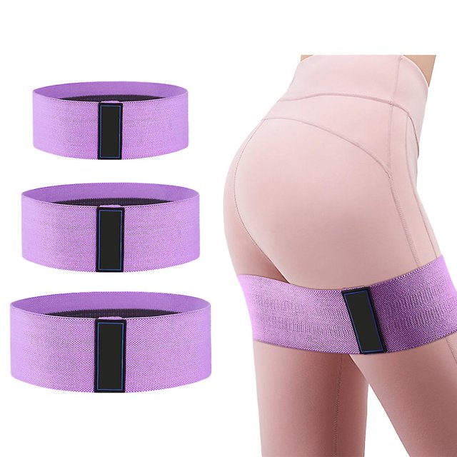 Bandas de resistencia de tela para hacer ejercicio: bandas para glúteos para mujeres y hombres