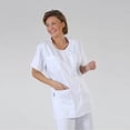 thumbnail image 3 of kaondbfi Summer Tops for Women Unisex Warehouse Work Wear Hospital Technician White Coat Laboratory Blouse Womens Essentials Fashion Clothing, 3 of 5