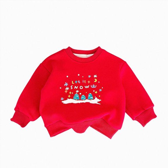 Gubotare Toddler Crewneck Sweatshirt Boys Crewneck Pullover Sweatshirts Kids Youth Casual Long Sleeve Shirts 3T 4T (Red,3-4 Years)