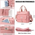 thumbnail image 4 of Loncheras para Mujer y Hombre Bolssa de Almuerzo: BLYPHOO Lonchera Aislada Dos Pisos T&eacute;rmico, Bolsa Hielera de Almuerzo Gran Capacidad, Hielera Ligera Impermeable para Picnic Trabajo Campin, 4 of 7