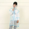 thumbnail image 2 of Kids Raincoat For Toddler Boys And Girls Toddler Rain Poncho Waterproof Rain Jacket Children Cartoon Rainwear Sky Blue 5-6 Years, 2 of 5