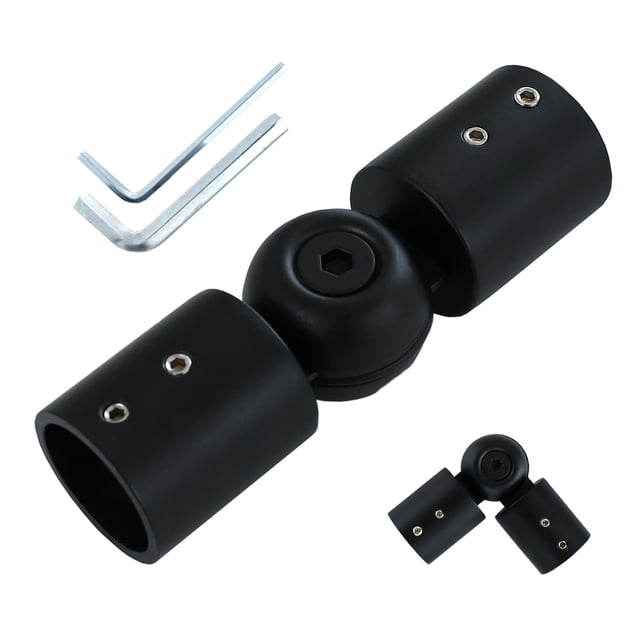 Conector para barra de cortina Elifel, negro, 1 unidad