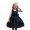 R111/Navy, variant on Vividxx Girl's Dresses Elegant Satin Girls Party Dress With Puffy Sleeves And Flowy Skirt For And Celebrations 4-5 Years