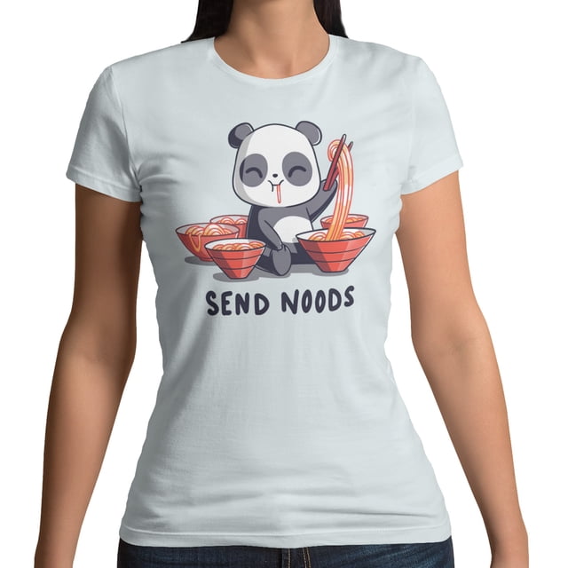 Playera Oso Panda Meme Send Noods Ramen Dama