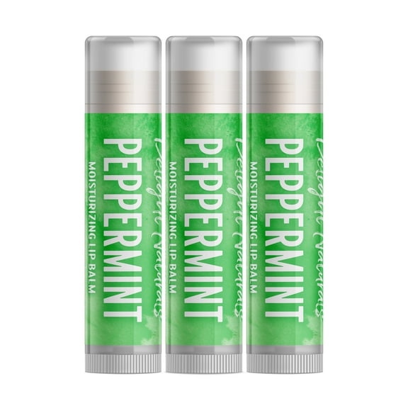 Delight Naturals Peppermint Lip Balm - 3 Pack