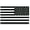 5x8 Reversed American Flag, variant on Magnet Me Up Black and White American Flag Vinyl Magnet Decal, Opposing 2 PK, 5x8 In, Black, White