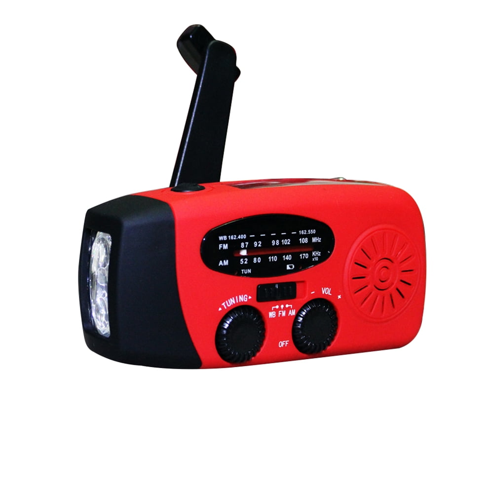 Details about   Emergency Solar Hand Crank Weather Radio Power Bank Charger FlashLight Spotlight 