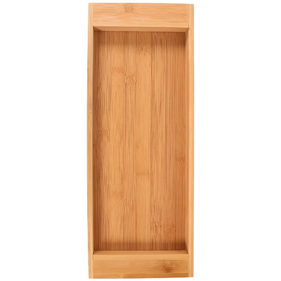 LAMIRO Bamboo Bathroom Tray Toilet Tank Tabletop Storage Desktop Tub for Bathtub Trays Jewelry Entryway Perfume