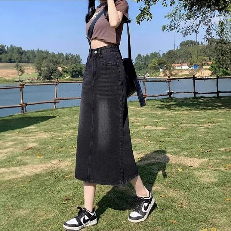 Sale velvet jean skirt Outlet - Main Image