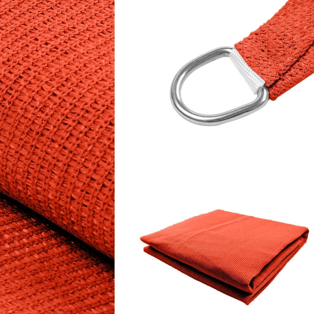Shadesheet by Boen Sun Shade Sail Canopy, Square, Red, 18' x 18'