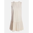 thumbnail image 5 of Time and Tru Women's Linen Blend Shift Dress, Sizes XS-XXXL, 5 of 5