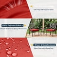 thumbnail image 3 of Kimunuk 6Pcs Outdoor Chair Cushions Slipcovers, 24" x 24" Red Replacement Waterproof Non-Slip Patio Seat Cushion Covers with Handle, Covers Only, 3 of 7