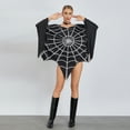 thumbnail image 2 of SUNSIOM Halloween Poncho Halloween Costumes Deluxe Sider Web Poncho Cape Party Cosplay Tops Blouse, 2 of 8