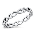 thumbnail image 1 of All in Stock Sterling Silver Infinity Band Ring Size 10, 1 of 3
