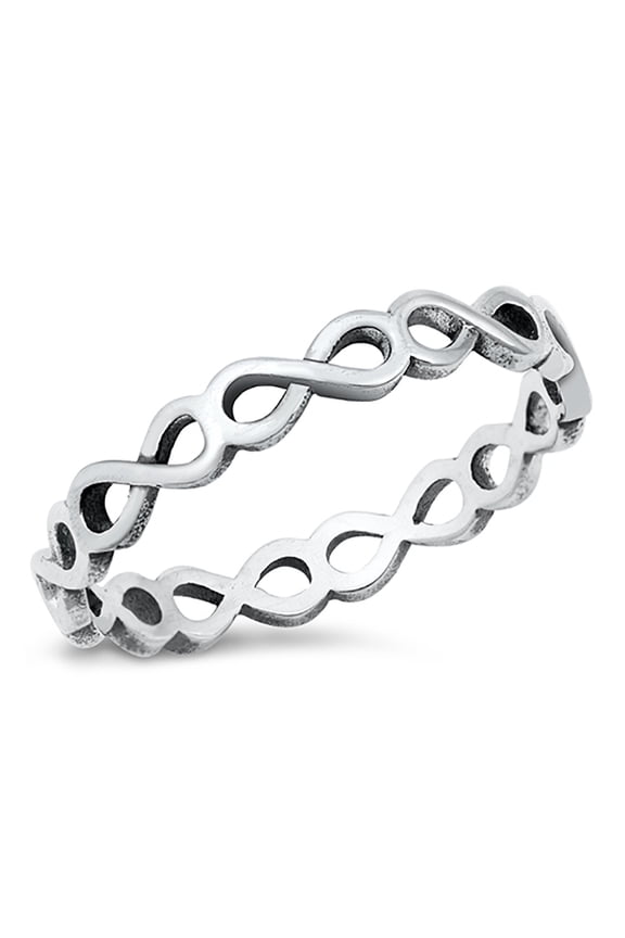 Sterling Silver Infinity Band Ring Size 10