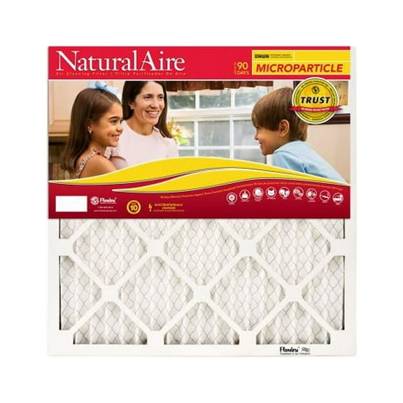 AAF Flanders 85256.011224 NaturalAire Microparticle Pleated Air Filter, 90 Days, 12x24x1- In. - Quantity 6