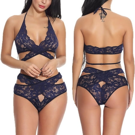 

Honeeladyy Ladies Fashion Sexy Temptation Lingerie Lace Neckband Babydoll Underwear sexy lingerie for women