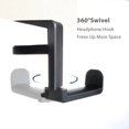 thumbnail image 5 of Gaming Headset Headphone Hook Holder Hanger Mount,360 Degree Rotatable Headphones Headphones Stand with Adjustable & Rotating Arm Clamp, Under Desk Design, Universal Fit, 5 of 6