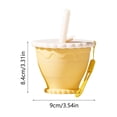 thumbnail image 3 of pstuiky Foldable Silicone Travel Cup with Straw Reusable 255Ml Collapsible Mug for Camping Hiking Picnics, 3 of 6