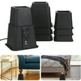 thumbnail image 4 of Butizone Bed Riser with Power Outlet and USB Ports, Adjustable Heavy Duty Furniture Riser Bed Lifts for Bed, Sofa and Table Set of 4, Black, 4 of 8