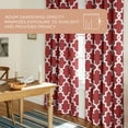thumbnail image 6 of TOWN & COUNTRY EVERYDAY Ironwork Geo Trellis Sateen Indoor Curtains, Room Darkening Blackout, Grommet Top, Energy Efficient, 2-Pack Set, 52"x108", Burgundy, 6 of 10