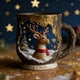 thumbnail image 4 of Taza de cerámica craquelada con diseño de bosque mágico navideño | Apta para microondas y lavavajillas | Acabado craquelado único | Taza de gran capacidad para chocolate caliente, café y té | Regalo, 4 of 6