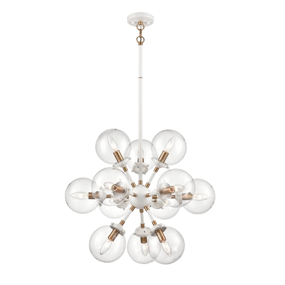 Elk Home Boudreaux 12-Light Matte White Modern Chandelier