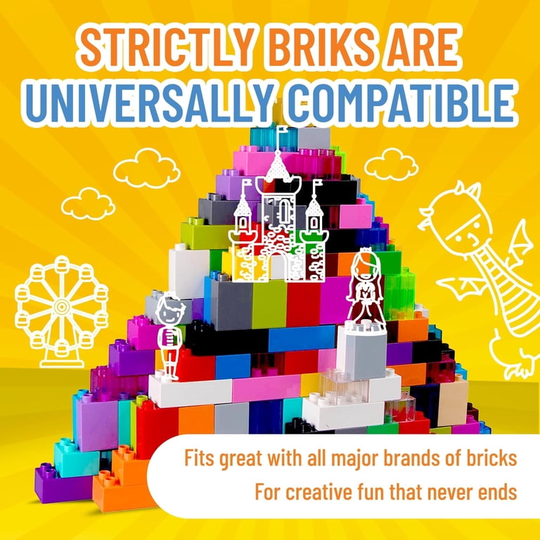 Strictly Briks Classic Bricks 288 Piece 2×2 Blue, Green, Red, And...