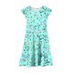 thumbnail image 4 of Vestido de verano para niña, de manga corta, con cuello redondo y estampado floral, de poliéster, con bolsillos y volantes., 4 of 5