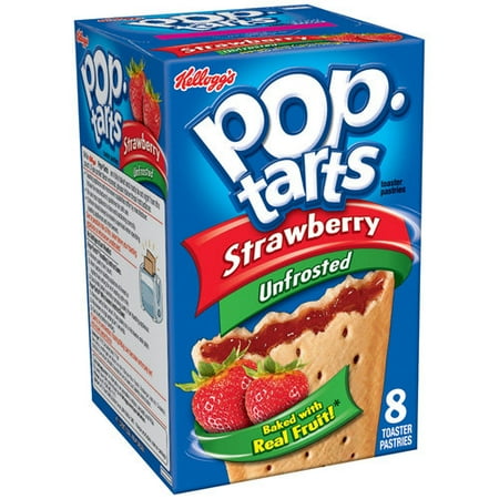 Kellogg's Pop-Tarts Strawberry Unfrosted - 8 CT