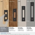 thumbnail image 3 of Amerock Medora 3-11/16 inch (94mm) Length Rectangle Matte Black Cabinet Knob Backplate, 3 of 6