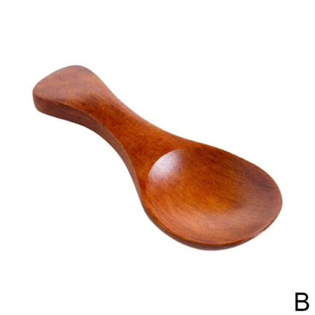 

8.5cm Little Mini Wooden Seasoning Spoon Scoop Honey Salt Coffee Condiment F7A7