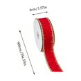 thumbnail image 2 of JeashCHAT Red Velvet Christmas Ribbon Roll, Decorative Wired Ribbon for Gift Wrapping, Christmas Tree Wreaths Decorations, Bow Making, 1.57 Inch x 9.84 Yards, 2 of 5