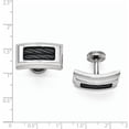 thumbnail image 3 of Edward Mirell Titanium Black Memory Cable Cufflinks Cuff Link Col Rester, 3 of 7