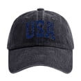 thumbnail image 1 of KOKOPARK Womens Baseball Cap Low Profile Tennis Adjustable Sports Trendy Washed Dad Hat American Flag Black, 1 of 2