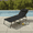 Black, variant on Pirecart Folding Lounge Chair, Padded Tanning Bed Chaise Lounge Chair with Pillow & Side Pocket, 5-Position Adjustable Portable Reclining Chair, for Beach, Pool, Black & Gray