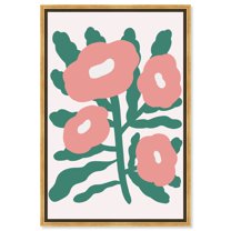 Theres Blush Flowers Canvas Boho Colorful Wall Art by Art Remedy, Gold Frame, 16" x 24"