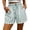 *Green, variant on Women's Striped Elastic Waist Drawstring Shorts,Casual Shorts with Pockets Red,Women's Plus L