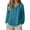 Blue, variant on Women's Summer Solid Color Thin Balloon Sleeve Retro Vacation Style Cotton Linen Sun Shirt Women's Blouse