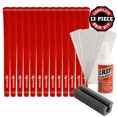 thumbnail image 1 of Karma Velour Red Golf Club Grip Kit: 13 Standard Grips, Solvent & 2-Sided Tape, 1 of 3
