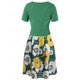 thumbnail image 2 of Vestido camisero en capas con estampado floral y tallas grandes con top cruzado cruzado Rosegal Bikinis, 2 of 5