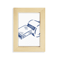 thumbnail image 1 of Marco de foto Unbranded Patron de dibujos animados de fútbol silbato Azul Escritorio de madera Arte Pintura 5x7 pulgadas, 1 of 4