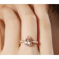 thumbnail image 3 of 1.50 Carat Morganite and Diamond Halo Engagement Ring in Rose Gold, 3 of 4