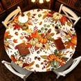 thumbnail image 5 of Halloween Sale Clearance!Fall Decorations for Home, Tablecloth For Thanksgiving Pumpkin Dining Table No Wash Waterproof Oil Proof Round Tablecloth, 5 of 7