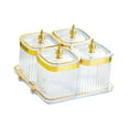 thumbnail image 4 of simhoa Dried Fruit Plate Candy Nuts Dish with Lid for Living Room Dining Room Candy Clear 4 grid, 4 of 8