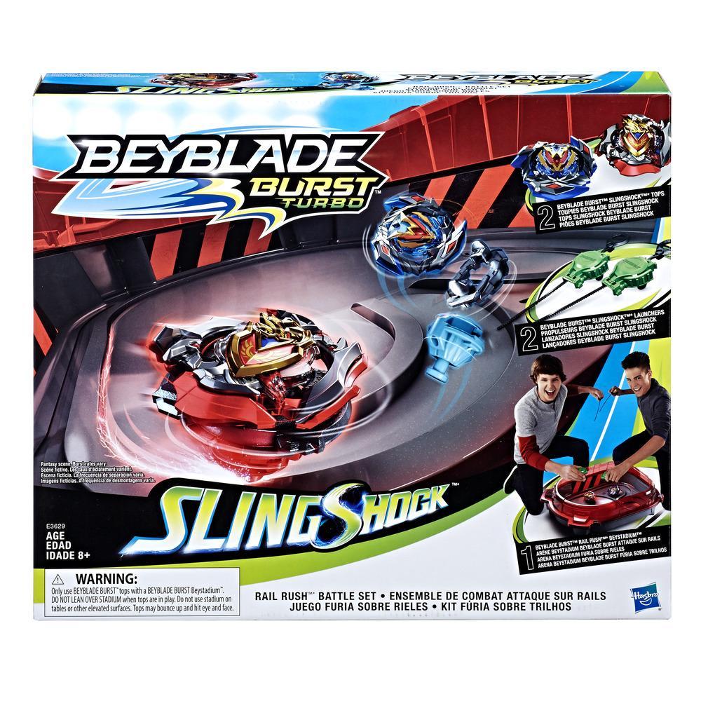 Beyblade Burst Turbo Slingshot Rail Rush Battling Top Set Kids Toy for Boys and Girls - image 3 of 8