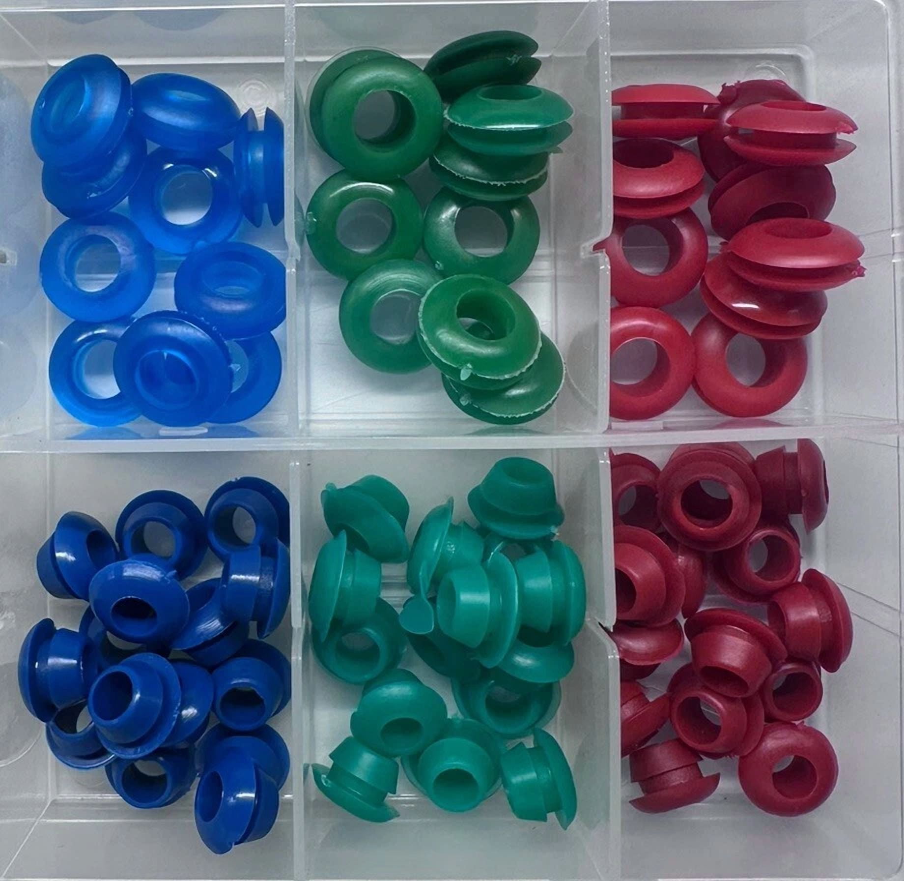 CIRCLE- 150Pc Goliath Industrial Multi-Color Rubber Grommet Assortment Kit - Mcrg150