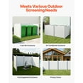 thumbnail image 5 of VEVOR 4 Panels Outdoor Privacy Screen, 50 x 50 in Air Conditioner Fence with 27.6 in Ground Stakes, Pool Equipment Enclosure, Horizontal Vinyl Privacy Fence, Ideal for Trash Can and A/C Units, White, 5 of 8