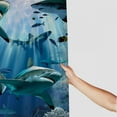 thumbnail image 3 of Shiartex Sea Shark Shower Curtain Tropical Ocean Theme Shark Hole Shower Curtains for Bathroom Decor Polyester Fabric Waterproof Blue Underwater World Shower Curtain 60x72, 3 of 7